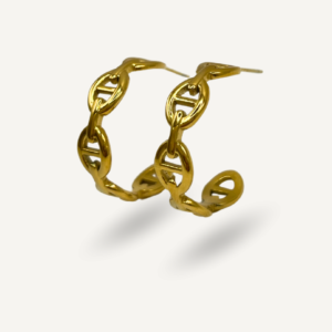 Boucles Créoles Marine en acier inoxydable