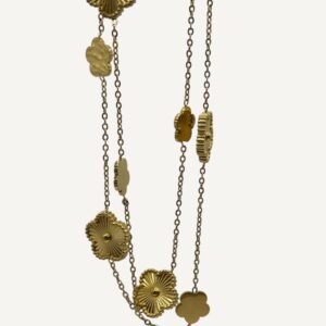 Collier Camélia en acier inoxydable