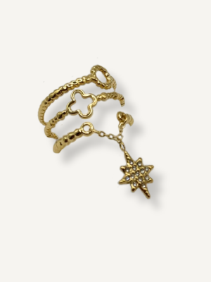 Bague Constellation en acier inoxydable